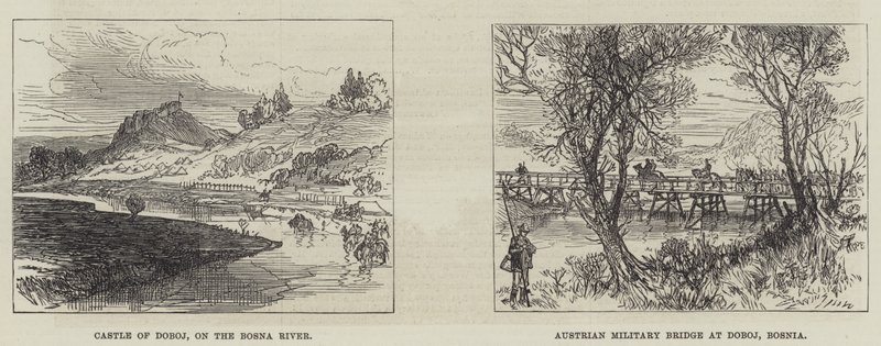 Østerrikerne i Bosnia (gravering) av English School