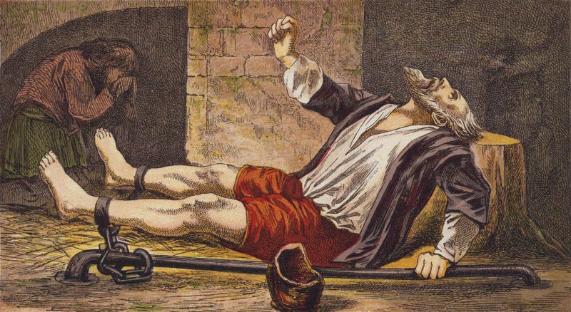 The Babes In The Wood (farge litho) av English School