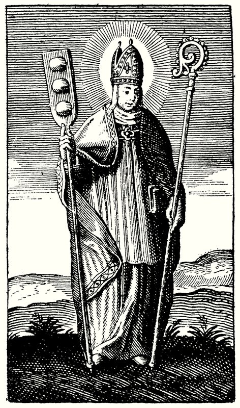 The Bakers Saint, St Honore (gravering) av English School