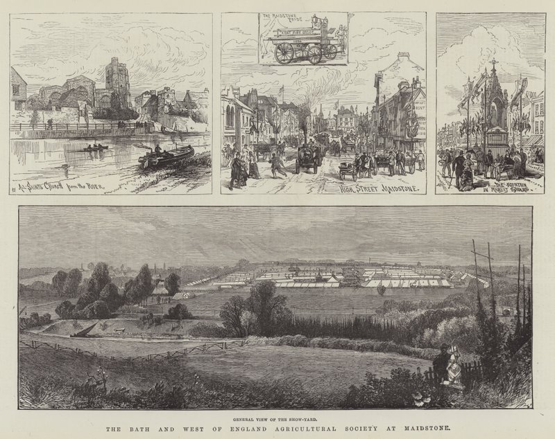 The Bath and West of England Agricultural Society ved Maidstone (gravering) av English School