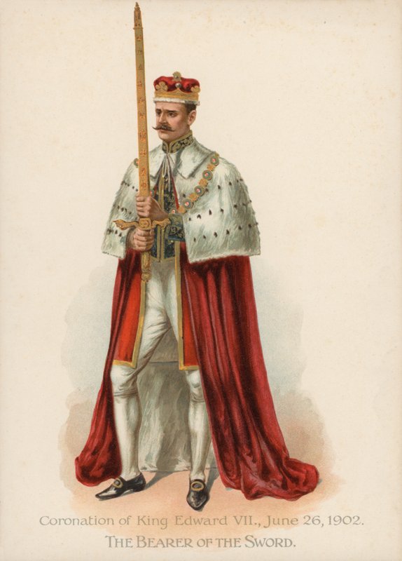 Bæreren av sverdet (chromolitho) av English School