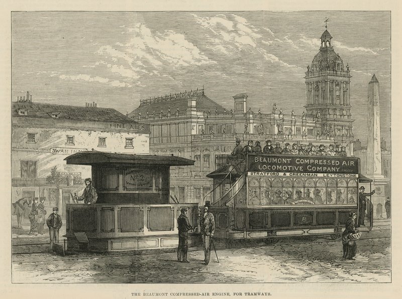 Beaumont trykkluftmotor, for trikkeveier av English School