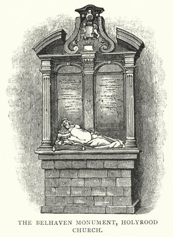 Belhaven-monumentet, Holyrood Church (gravering) av English School