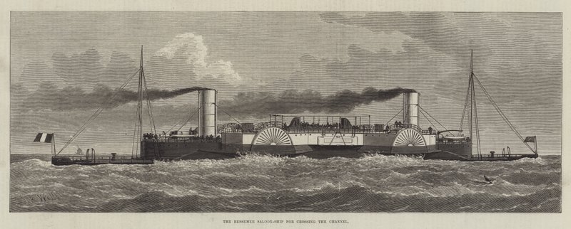 Bessemer Saloon-Ship for å krysse kanalen (gravering) av English School