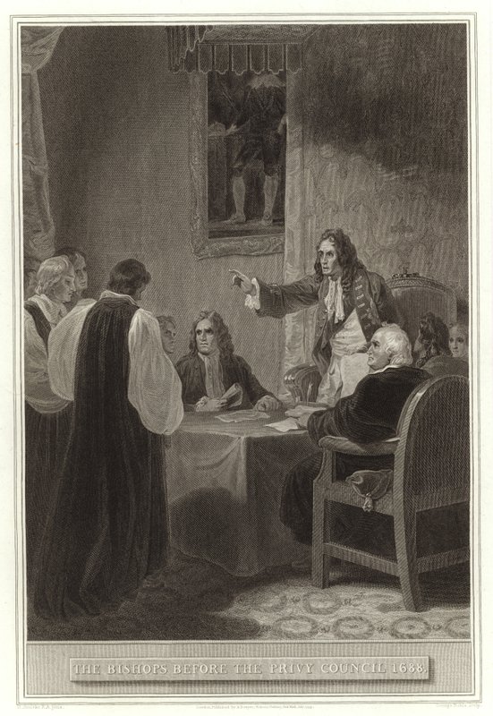 Biskopene før Privy Council 1688 av English School