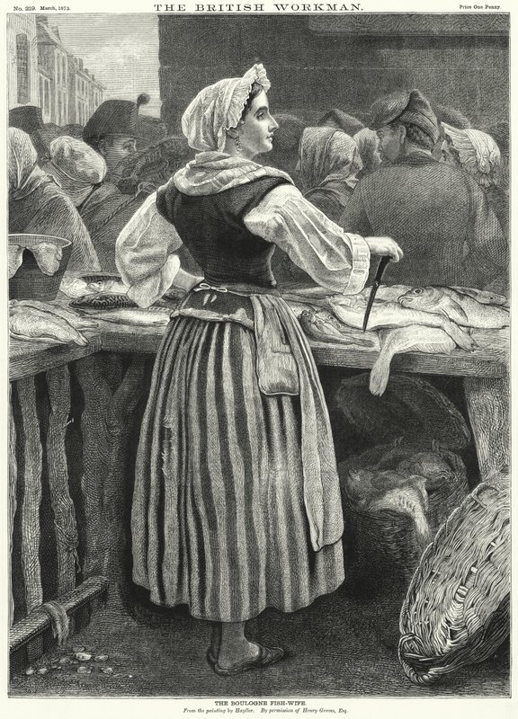 Boulogne Fish-Wife (gravering) av English School