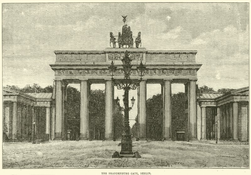 Brandenburger Tor, Berlin, 1870 av English School