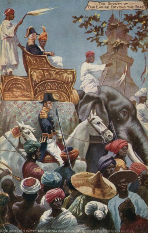 Den britiske hæren gikk inn i Singapore etter sesjonen i 1824 av English School