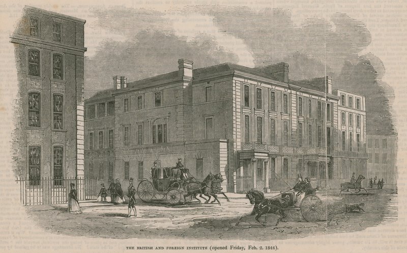 British and Foreign Institute, åpnet fredag 2. februar 1844 av English School