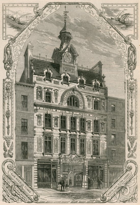 The British and Irish Magnetic Telegraph Company Offices, Threadneedle Street, London av English School