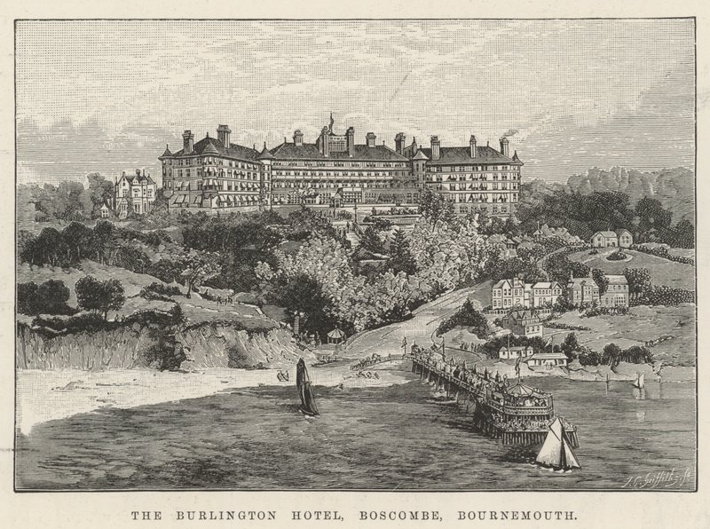 The Burlington Hotel, Boscombe, Bournemouth (gravering) av English School