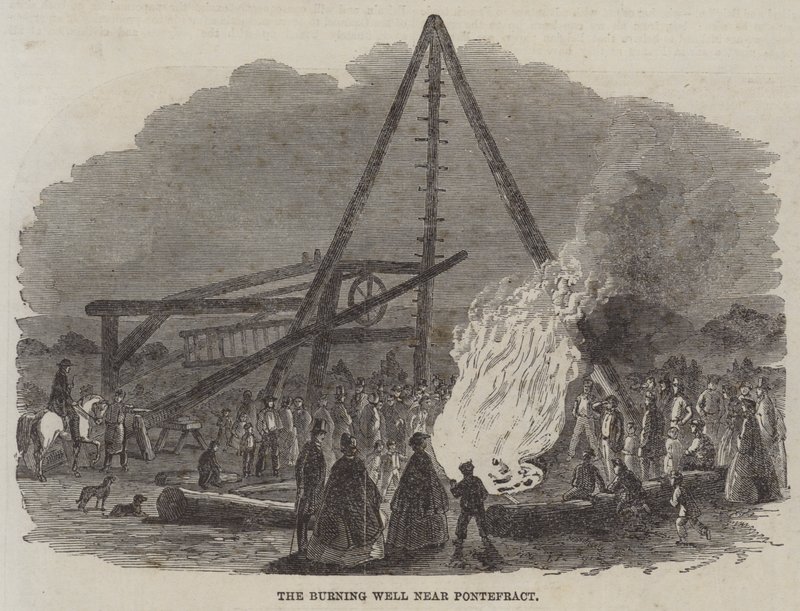The Burning Well nær Pontefract (gravering) av English School