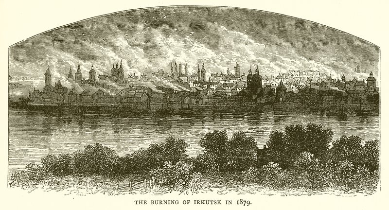 Brenningen av Irkutsk i 1879 av English School