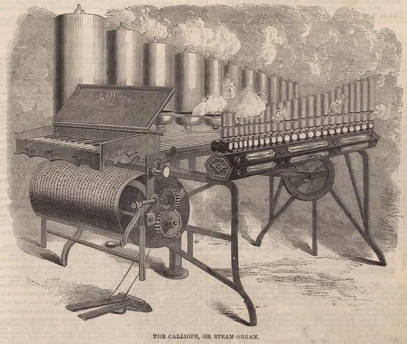 The Calliope, et damporgel oppfunnet av Arthur S Denny i Amerika av English School