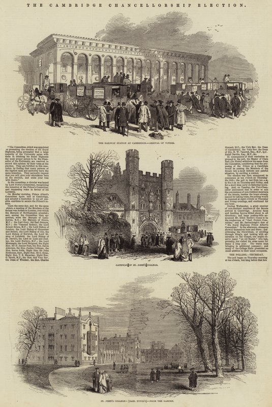 Cambridge-kanslervalget (gravering) av English School