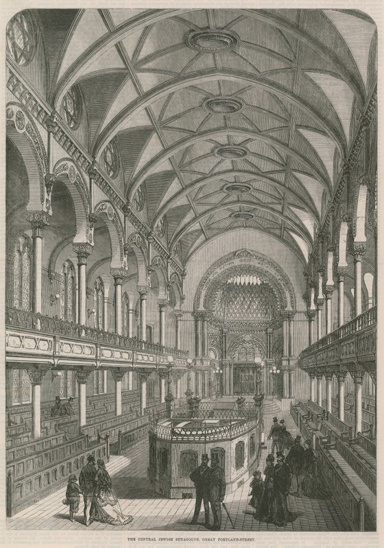 Den sentrale jødiske synagogen, Great Portland Street, London av English School