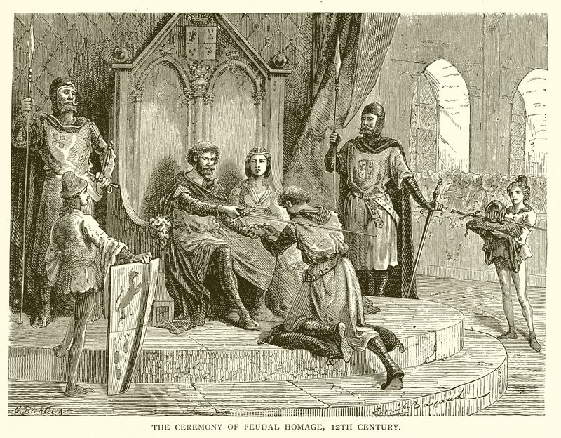 The Ceremony of Feudal Homage, 1100-tallet av English School