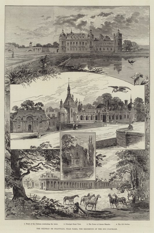 Chateau de Chantilly, nær Paris, residensen til Duc d