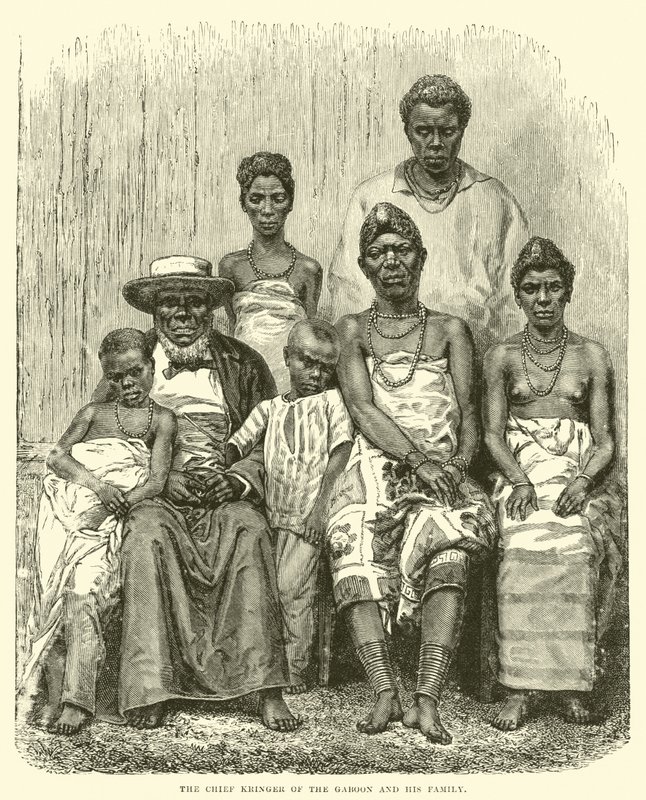 Sjefen Kringer i Gabon og hans familie av English School