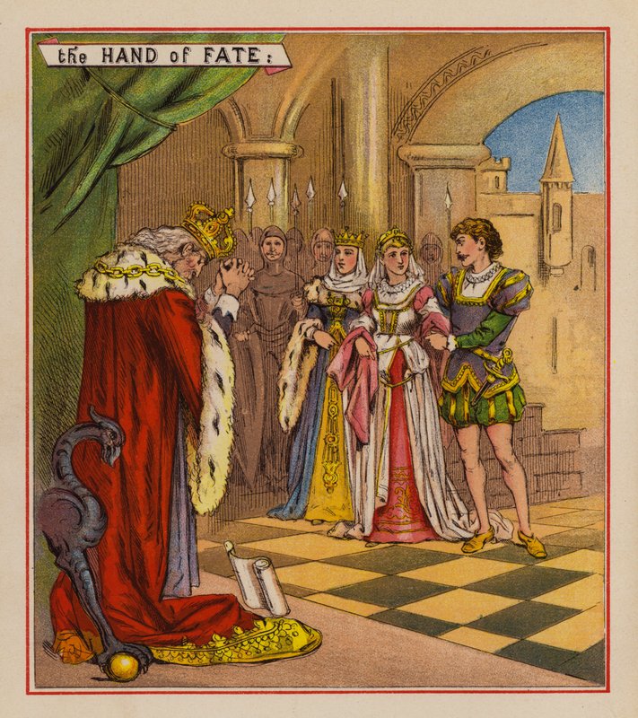 The Child Born to Be A King (farge litho) av English School