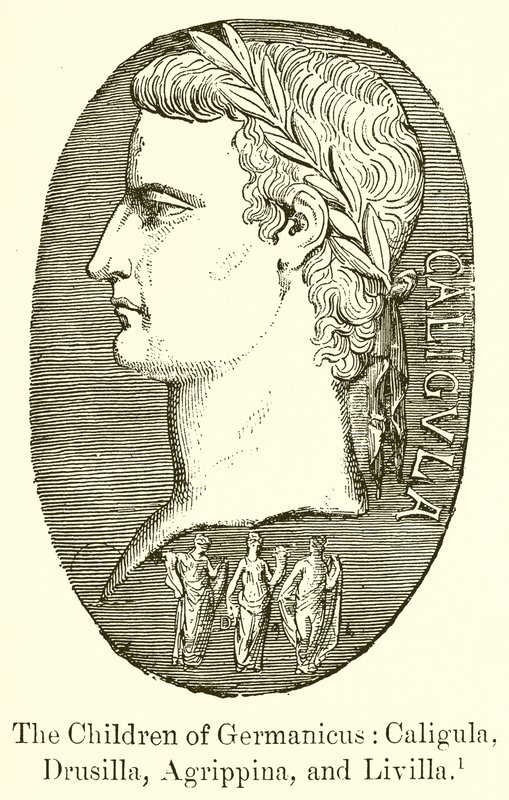 Germanicus barn: Caligula, Drusilla, Agrippina og Livilla av English School