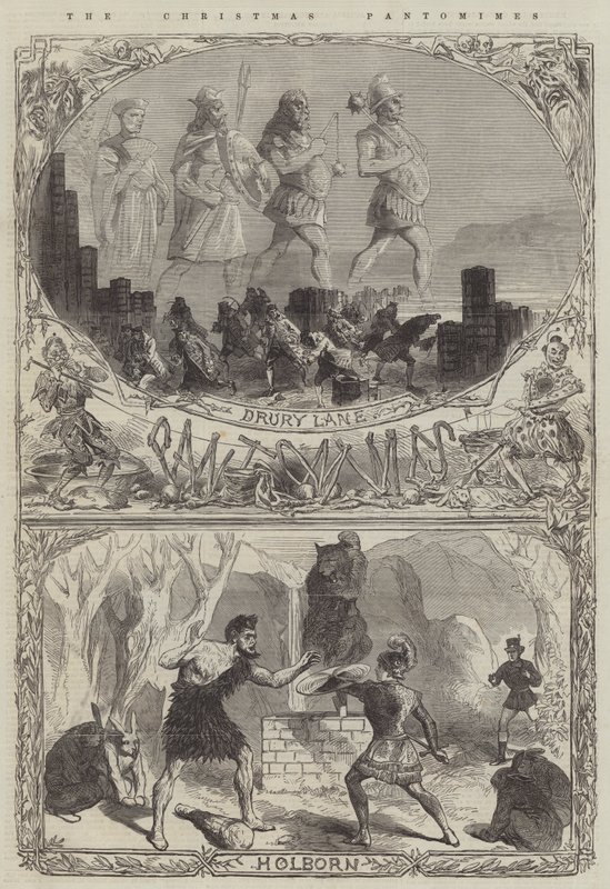 The Christmas Pantomimes (gravering) av English School