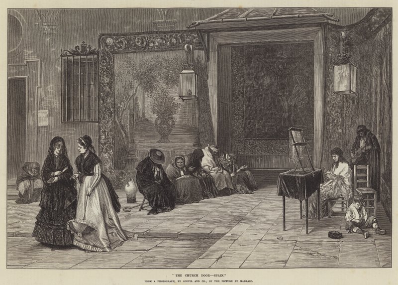 Kirkedøren, Spania (gravering) av English School