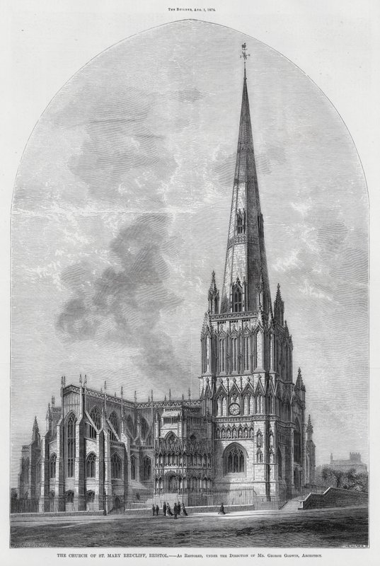 Church of St Mary Redcliffe, Bristol (gravering) av English School