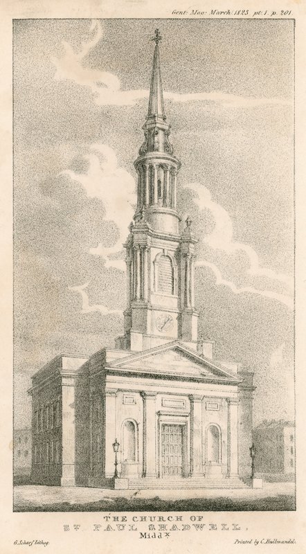 The Church of St Paul, Shadwell, London av English School