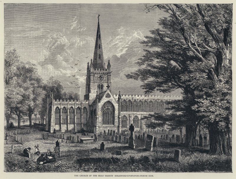 The Church of the Holy Trinity, Stratford-upon-Avon, North Side (gravering) av English School