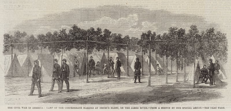 Borgerkrigen i Amerika, Camp of the Confederate Marines ved Drury