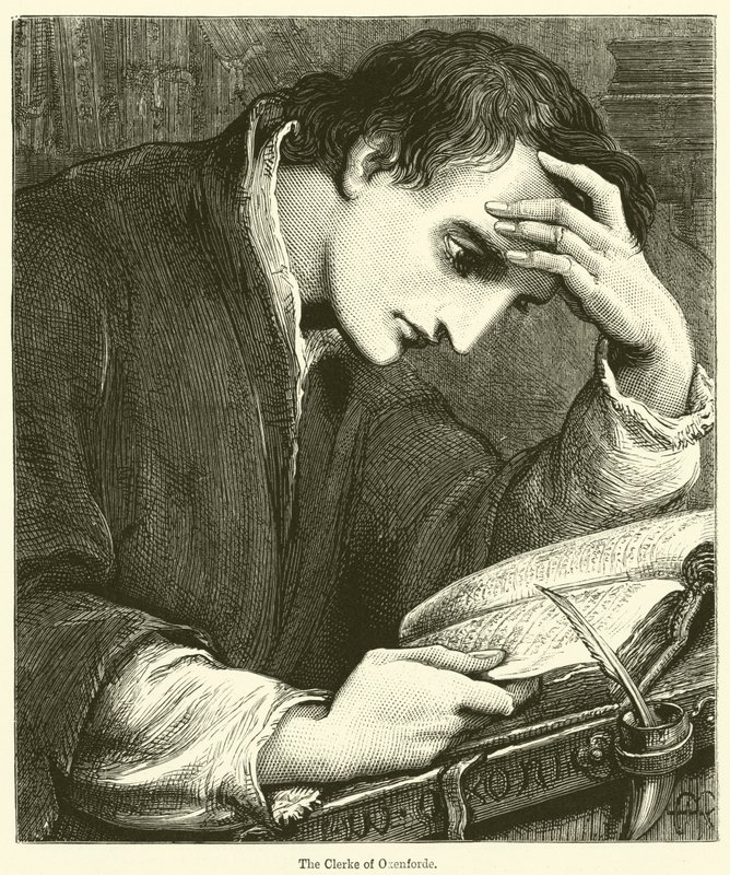 Clerke of Oxenforde (gravering) av English School