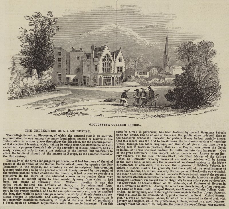 College School, Gloucester (gravering) av English School