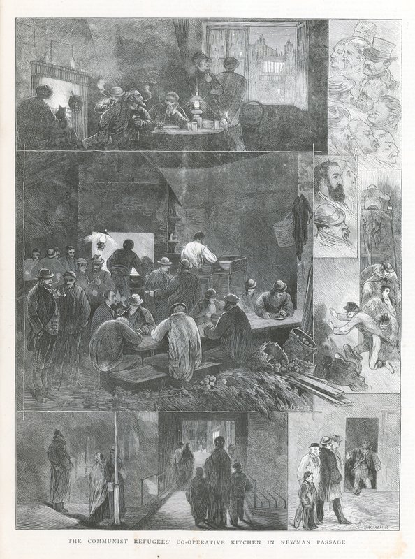 De kommunistiske flyktningene Co-operative Kitchen i Newman Passage av English School