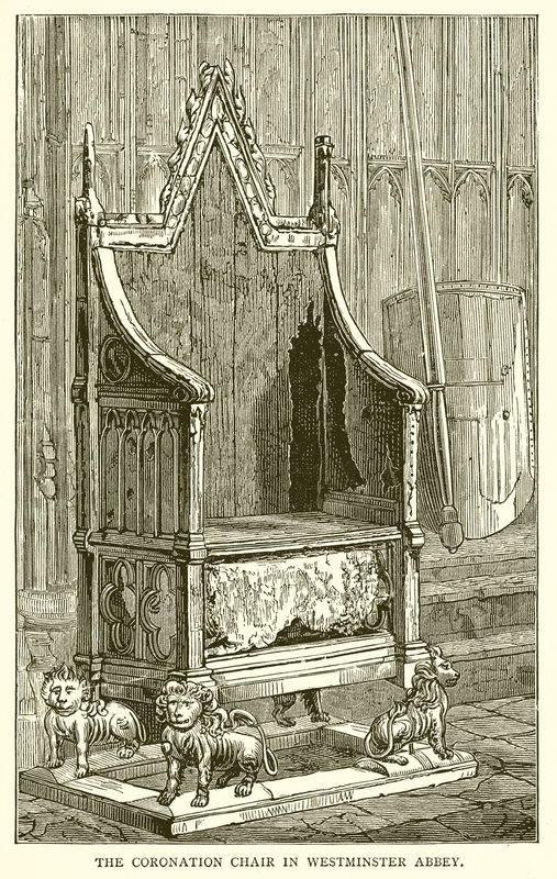 Kroningsstolen i Westminster Abbey av English School