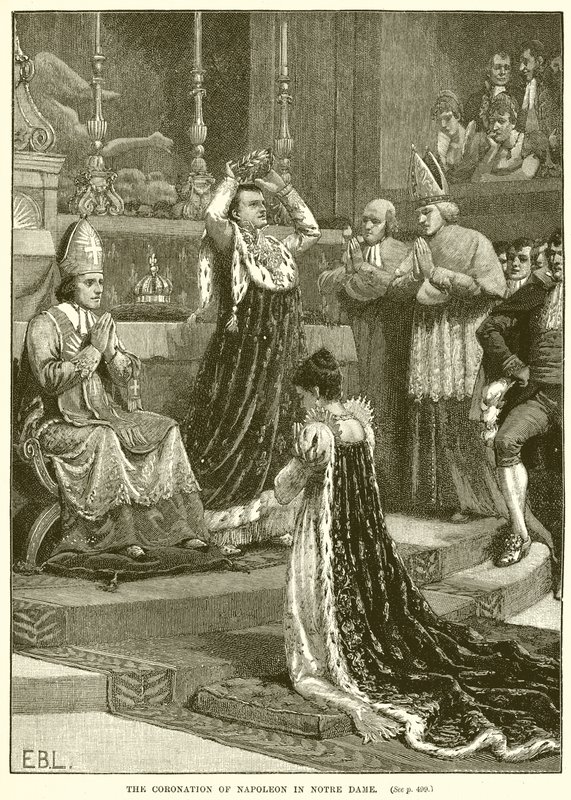 Kroningen av Napoleon i Notre Dame av English School