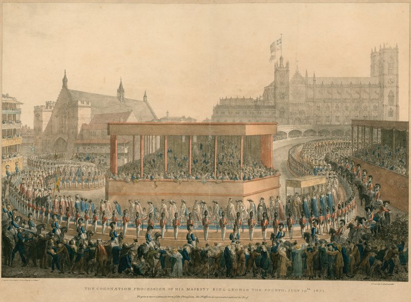 Kroningsprosesjonen til Hans Majestet Kong George IV, 19. juli 1821 av English School