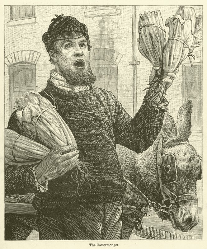 Costermonger (gravering) av English School