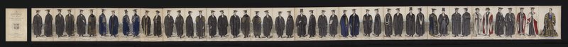 Kostymene til medlemmene av University of Cambridge (fullt panorama) av English School