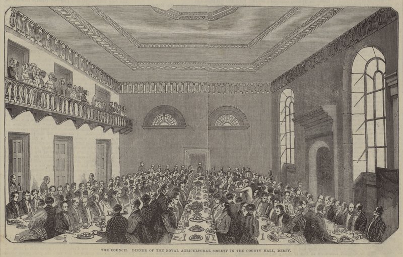 Rådsmiddagen, Royal Agricultural Society, County Hall, Derby av English School