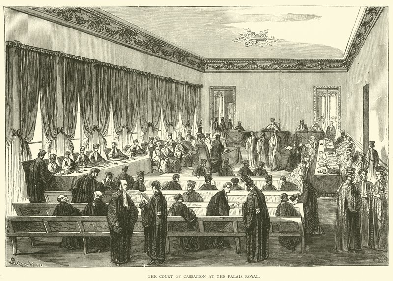 Kassasjonsdomstolen ved Palais Royal, mai 1871 av English School