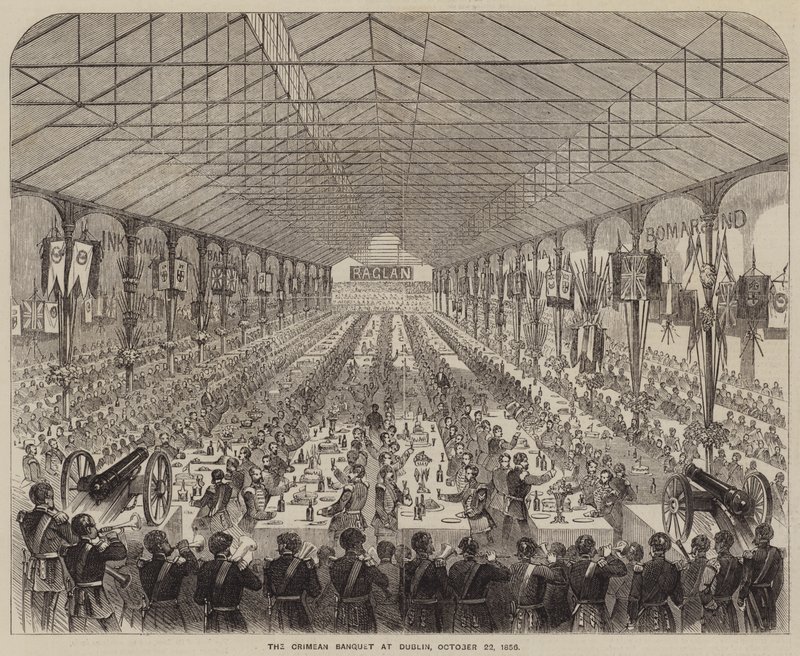 Krimbanketten i Dublin, 22. oktober 1856 (gravering) av English School