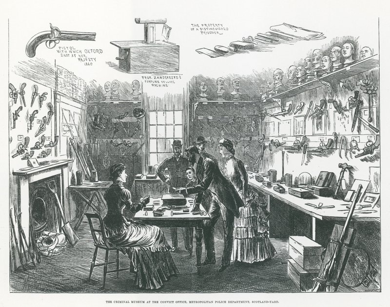 Kriminalmuseet ved Convict Office, Metropolitan Police Department, Scotland Yard av English School