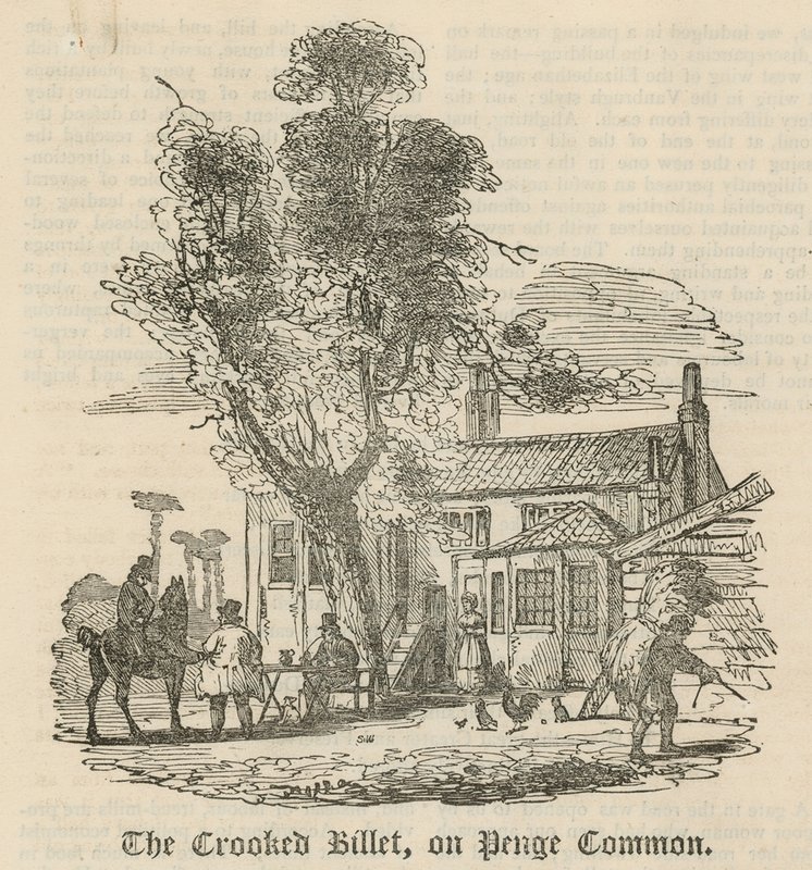 The Crooked Billet på Penge Common, London av English School
