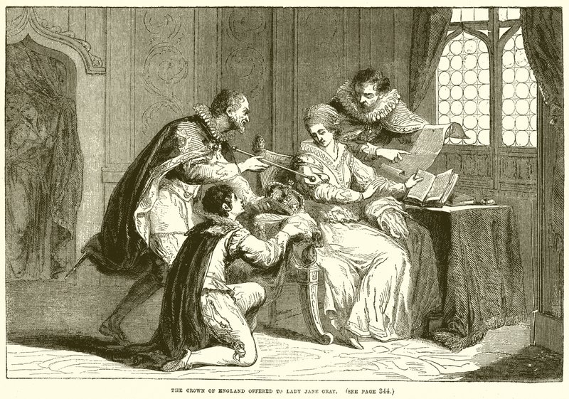 The Crown of England tilbød Lady Jane Gray av English School