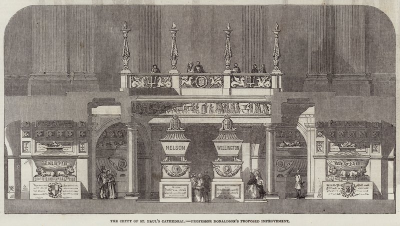 The Crypt of St Paul's Cathedral, professor Donaldsons foreslåtte forbedring (gravering) av English School