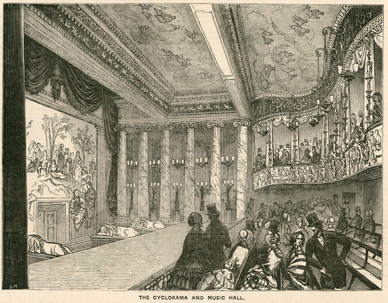 Cyclorama and Music Hall på Colosseum, London av English School