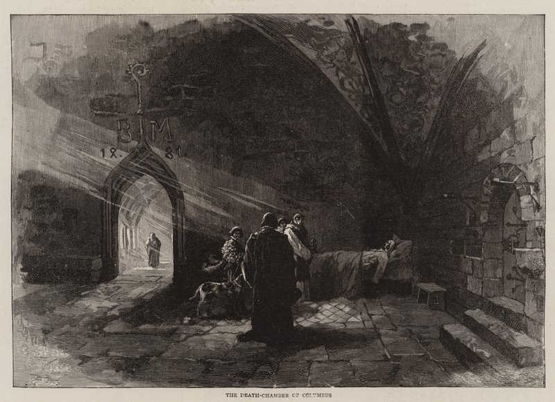 The Death-Chamber of Columbus (gravering) av English School