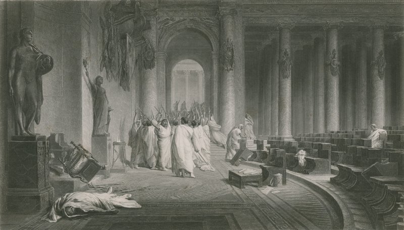 Cæsars død, Julius Cæsar av English School