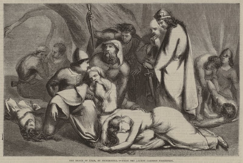 The Death of Lear, av Pickersgill, fra den nylige tegneserieutstillingen av English School